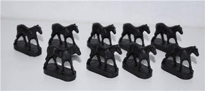 LIONEL 3356-100 (9) black horses for 3356 Oprtng horse car O gauge