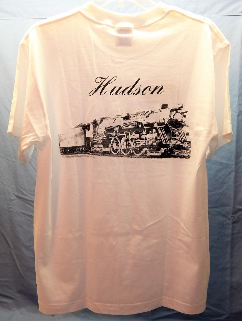 New York Central System Hudson T-Shirt Steam Engine Logo Front Train back 2sided