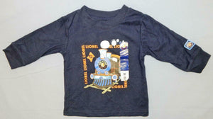 Lionel Trains Navy Blue Toddler Long Sleeve T-shirt Steam Engine Infant Steam