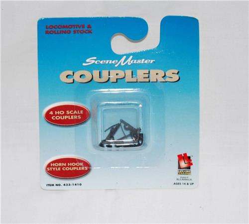 Lifelike HO scale 1410 COUPLERS Pack of FOUR (4) Horn Hook style1/87 Scenemaster